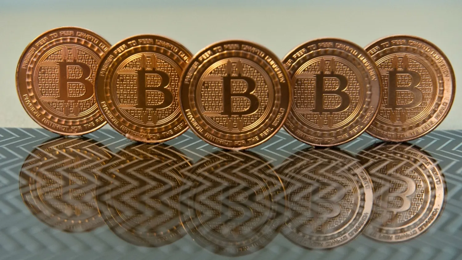 Bitcoin medals. (AFP)