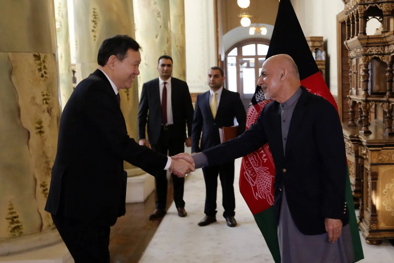 UN Security Council Delegate with President Ashraf Ghani (UNAMA)
