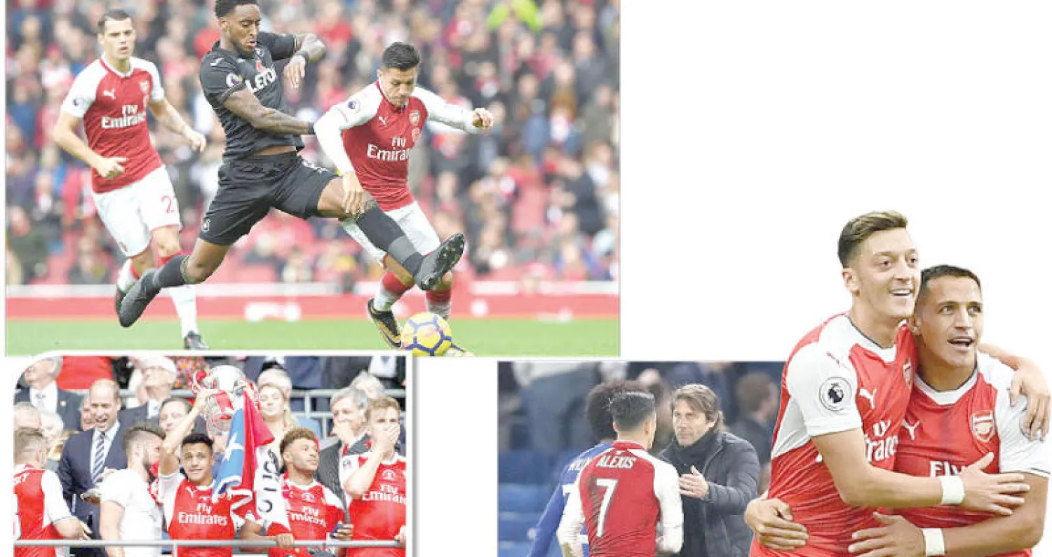 أوزيل قد يلحق أيضاً بسانشيز («الشرق الأوسط») - كونتي طالب إدارة تشيلسي بضم سانشيز («الشرق الأوسط») - قضى سانشيز أربعة مواسم مع آرسنال  منذ رحيله من برشلونة («الشرق الأوسط») - توج سانشيز بلقبين لكأس إنجلترا خلال أربعة مواسم قضاها في ملعب الإمارات