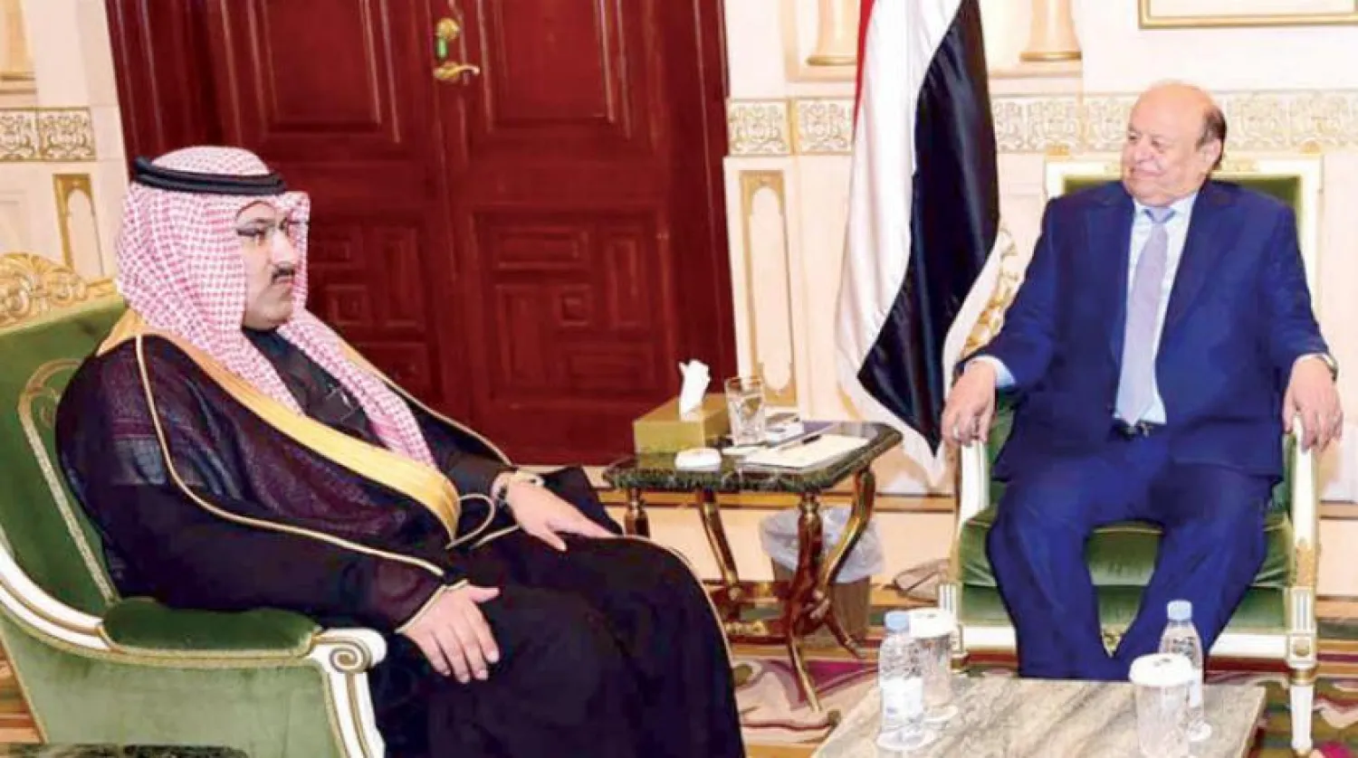 The Yemeni President meets with Ambassador Mohammed Al Jaber in Riyadh  (Saba news agency)