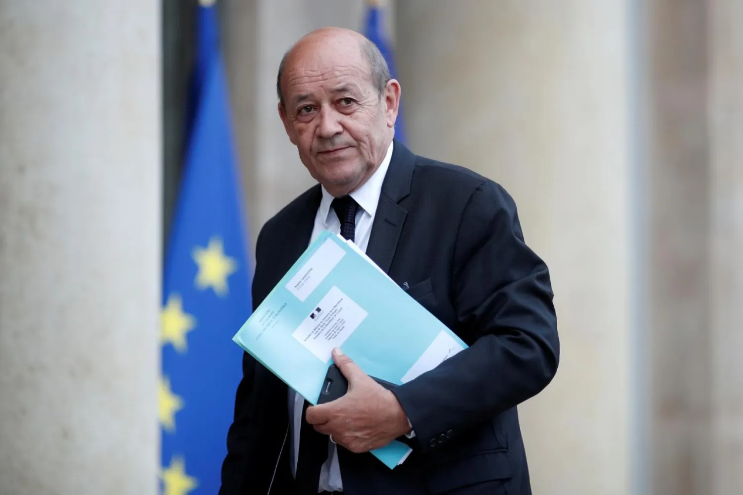
French Foreign Affairs Minister Jean-Yves Le Drian arrives at the Elysee Palace in Paris, France, January 5, 2018. REUTERS/Benoit Tessier
