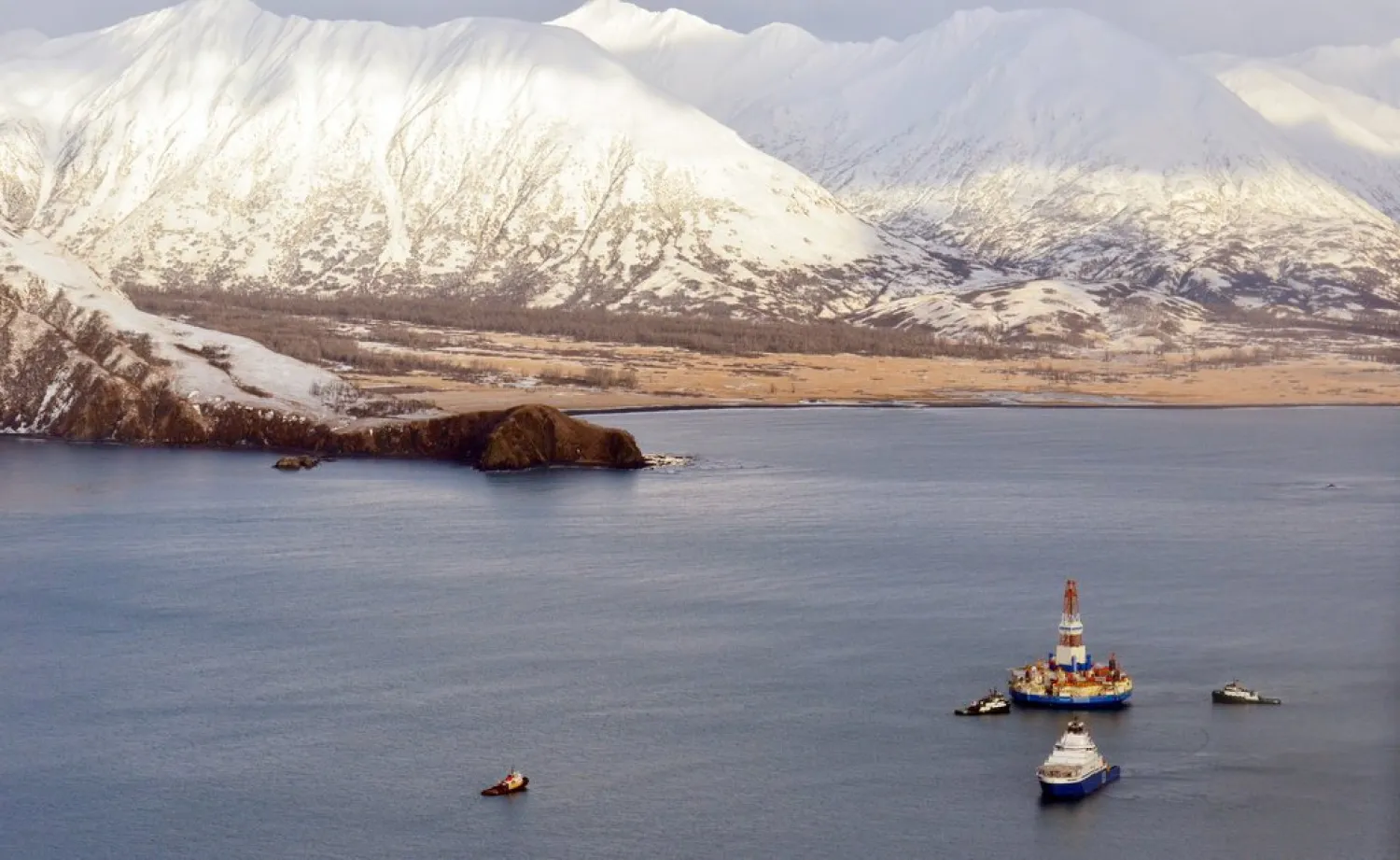 A tsunami warning was issued following a powerful quake that struck the southeast of the town of Kodiak, Alaska. (AP)