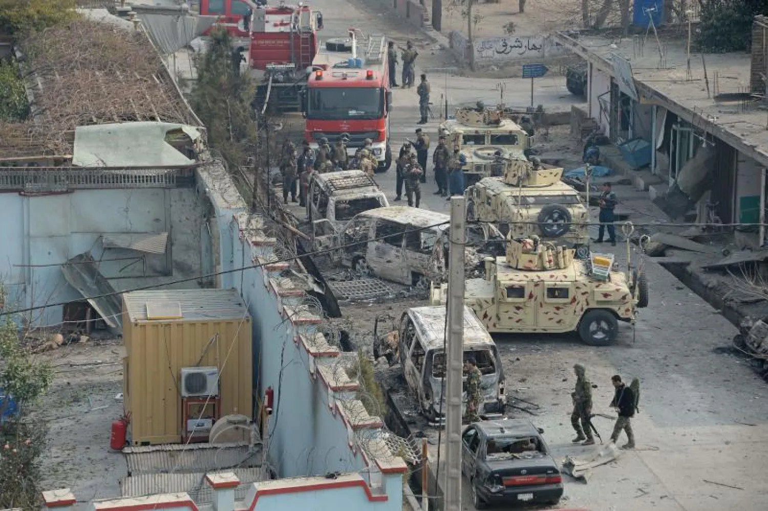 هجوم إرهابي على مكتب لهيئة إنقاذ الطفولة في أفغانستان (أ.ف.ب)