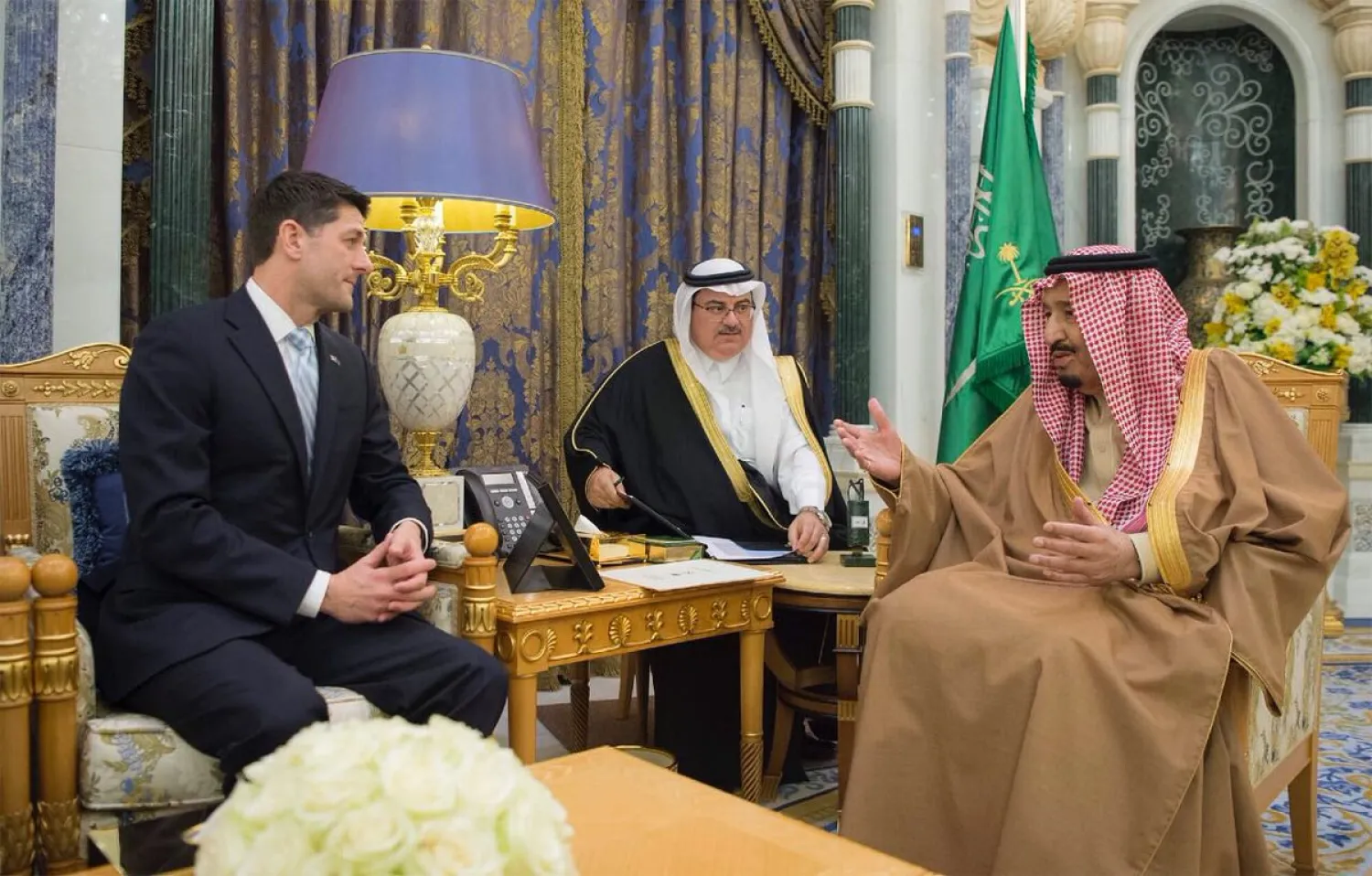 Saudi King Salman Receives US House Speaker. SPA photo