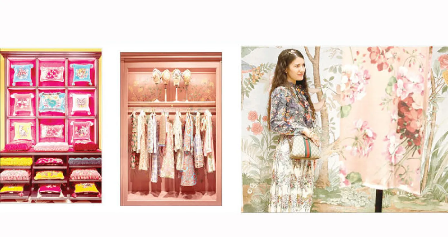 الفنانة جايد فيش في حفل افتتاح المتحف - جانب من المعروضات في المتحف - مجموعة من الوسادات المطرزة