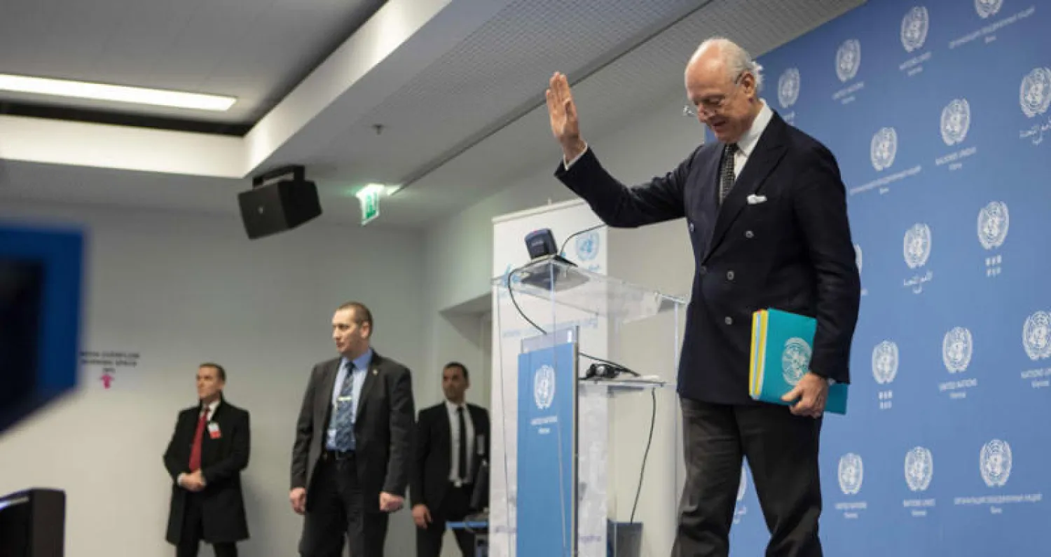 دي ميستورا في ختام محادثات فيينا (أ.ف.ب)