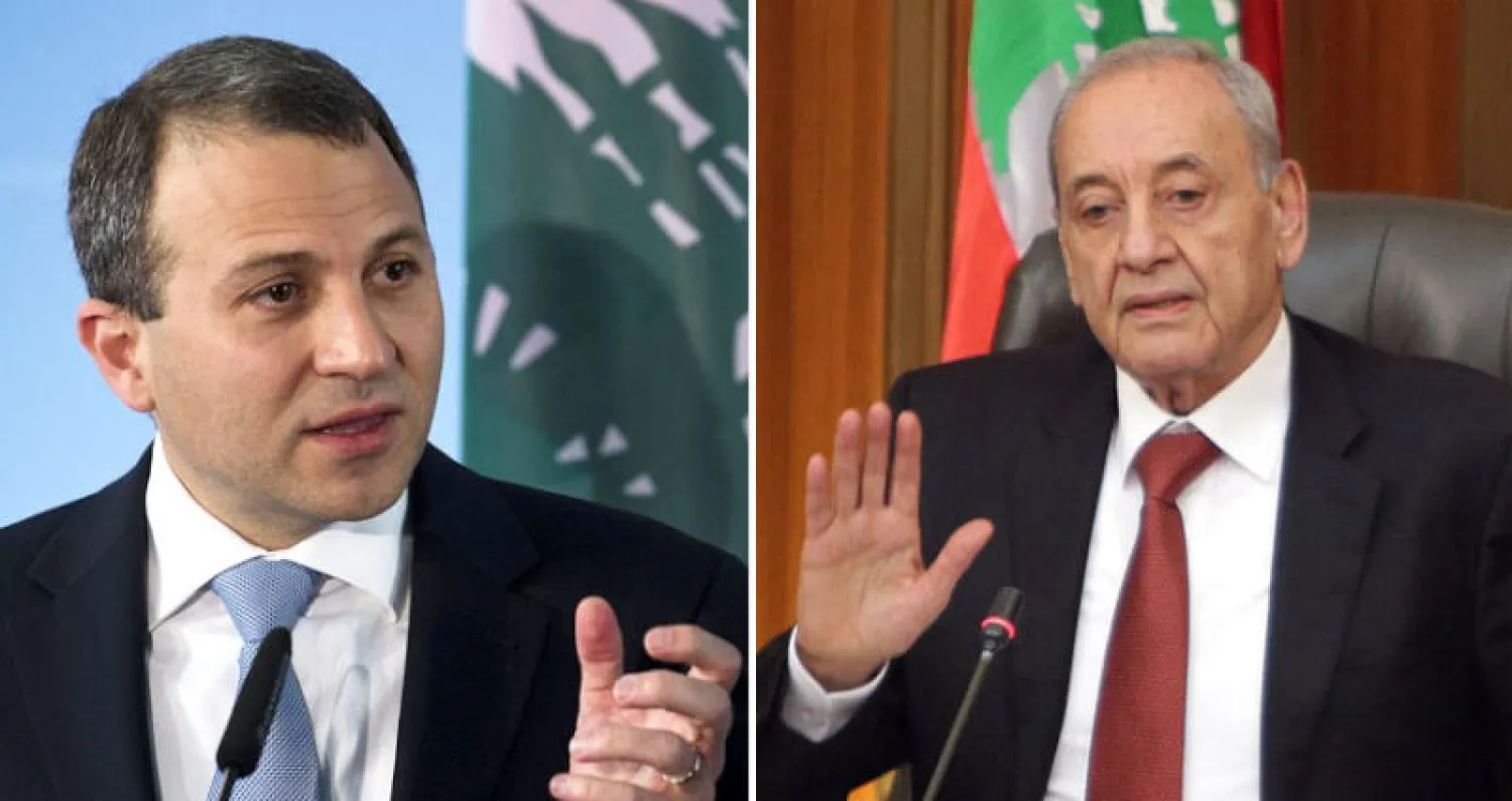 رئيس مجلس النواب نبيه بري ووزير الخارجية جبران باسيل - أرشيف («الشرق الأوسط»)