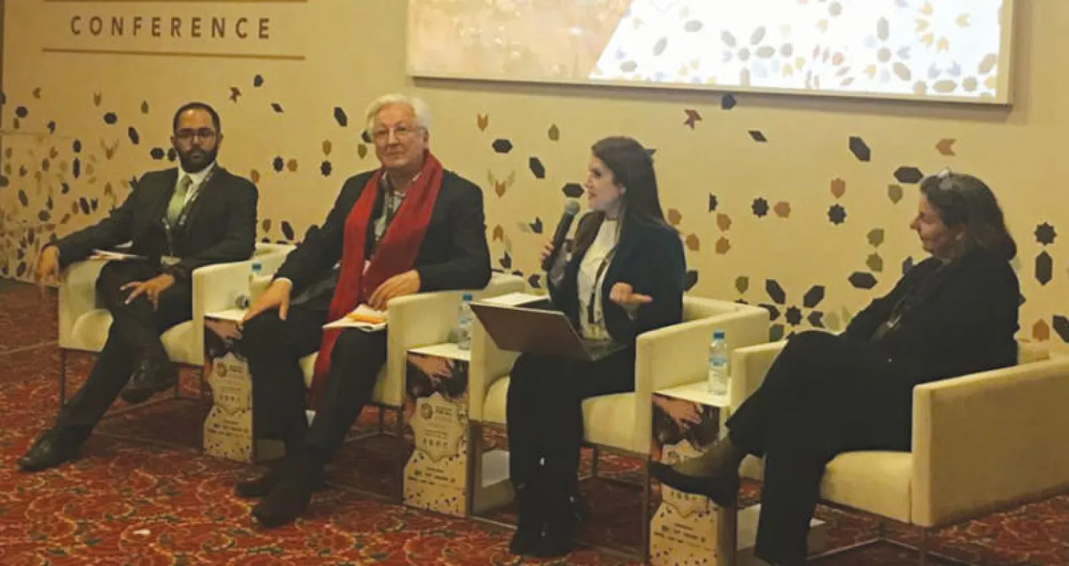 جانب من جلسات مؤتمر «الازدهار للجميع... تعزيز الوظائف والنمو الشامل في العالم العربي» المنعقد بمدينة مراكش (الشرق الأوسط)