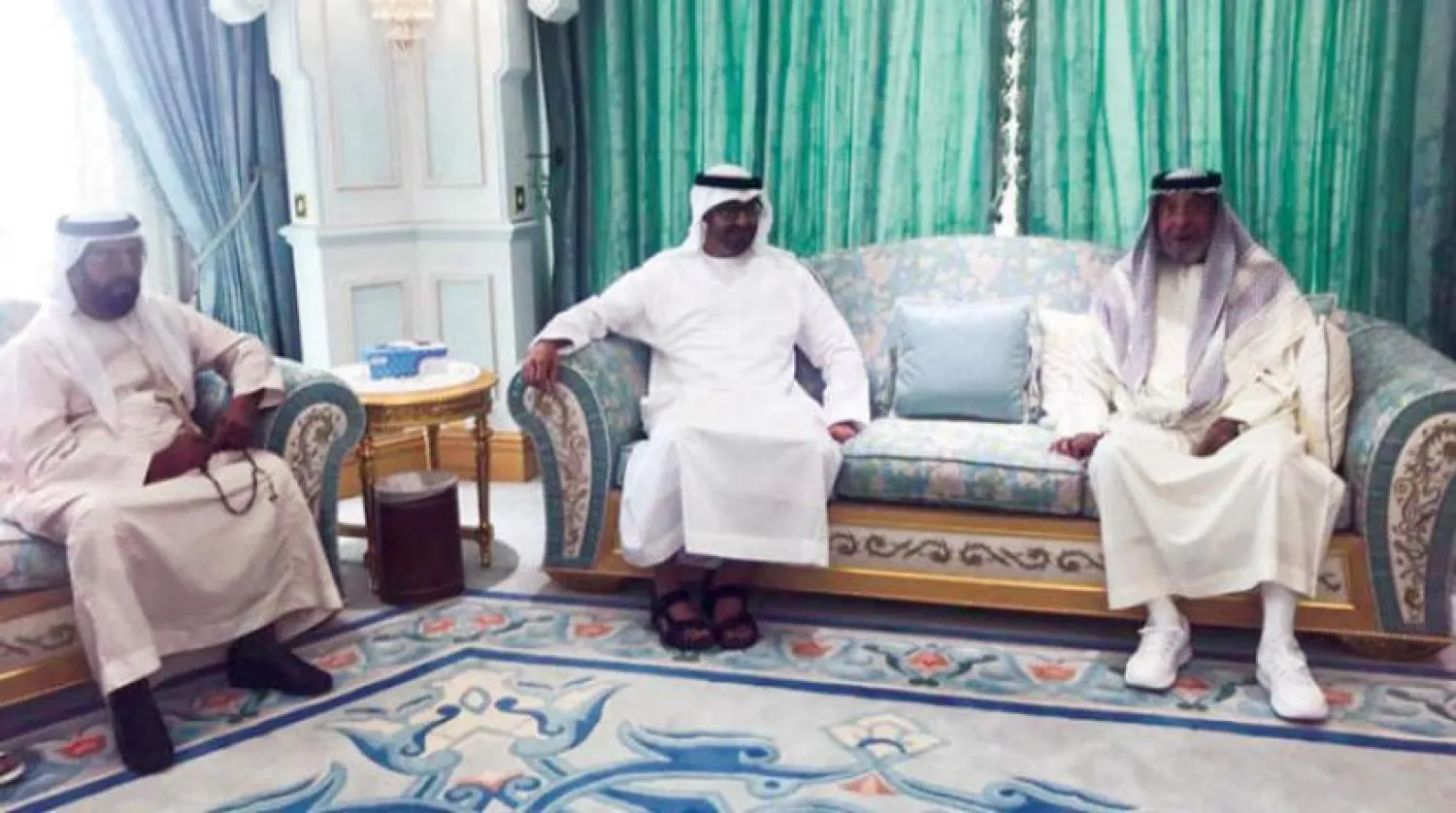 President Sheikh Khalifa bin Zayed Al Nahyan with Sheikh Mohamed bin Zayed Al Nahyan and Sheikh Tahnoun bin Mohammed Al Nahyan (WAM)
