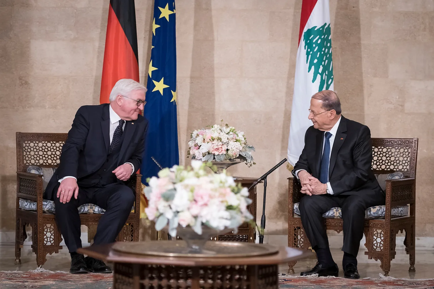 German President Frank-Walter Steinmeier during his visit to the National Museum of Beirut (Dalati Nohra)