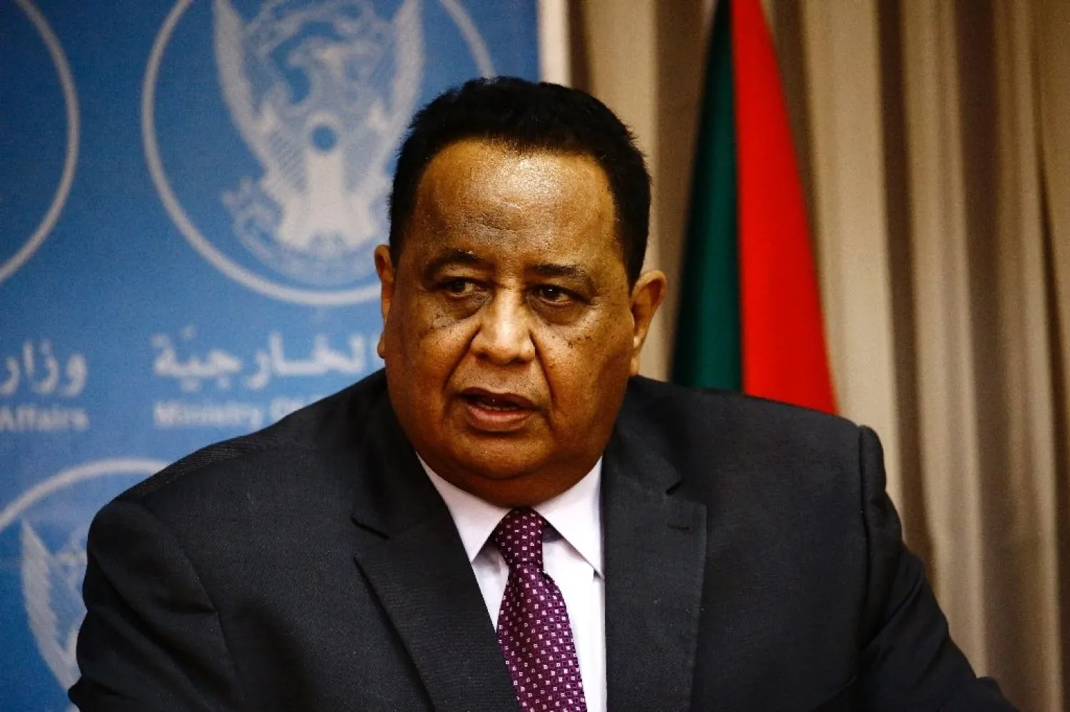 Sudanese Foreign Minister Ibrahim Ghandour speaks during a press conference in Khartoum on April 20, 2017 (AFP Photo/ASHRAF SHAZLY)