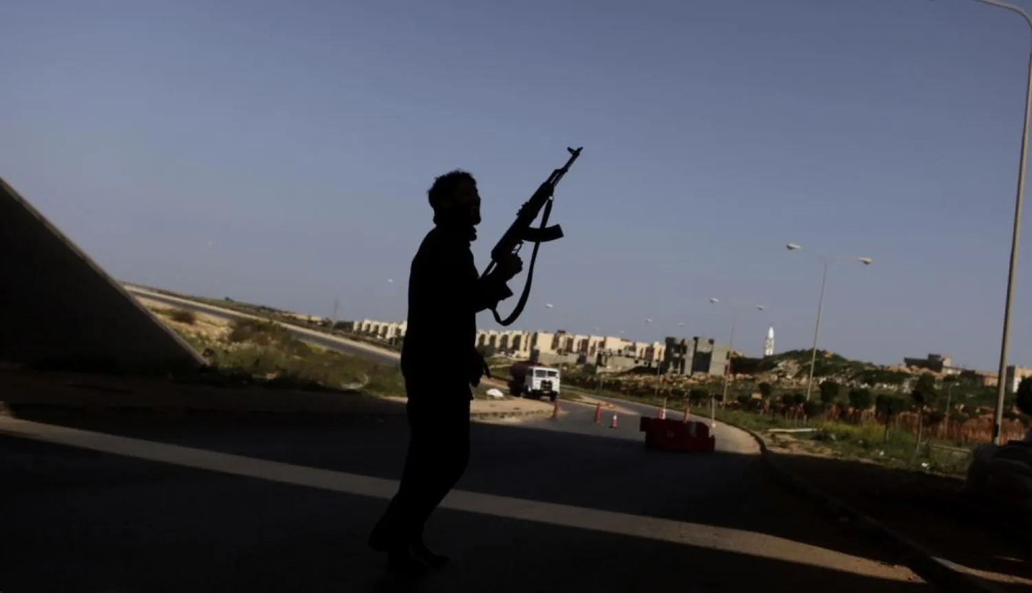 Libyan forces clash with ISIS terrorists near the Dhara oil field. (AP)