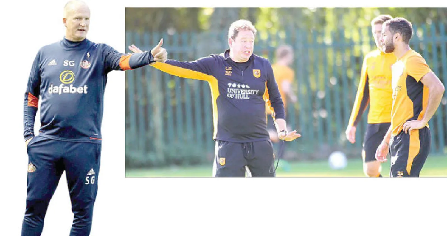 مدرب هال سيتي الجديد الروسي ليونيد سلوتسكي («الشرق الأوسط») - مدرب سندرلاند سيمون غرايسون («الشرق الأوسط»)