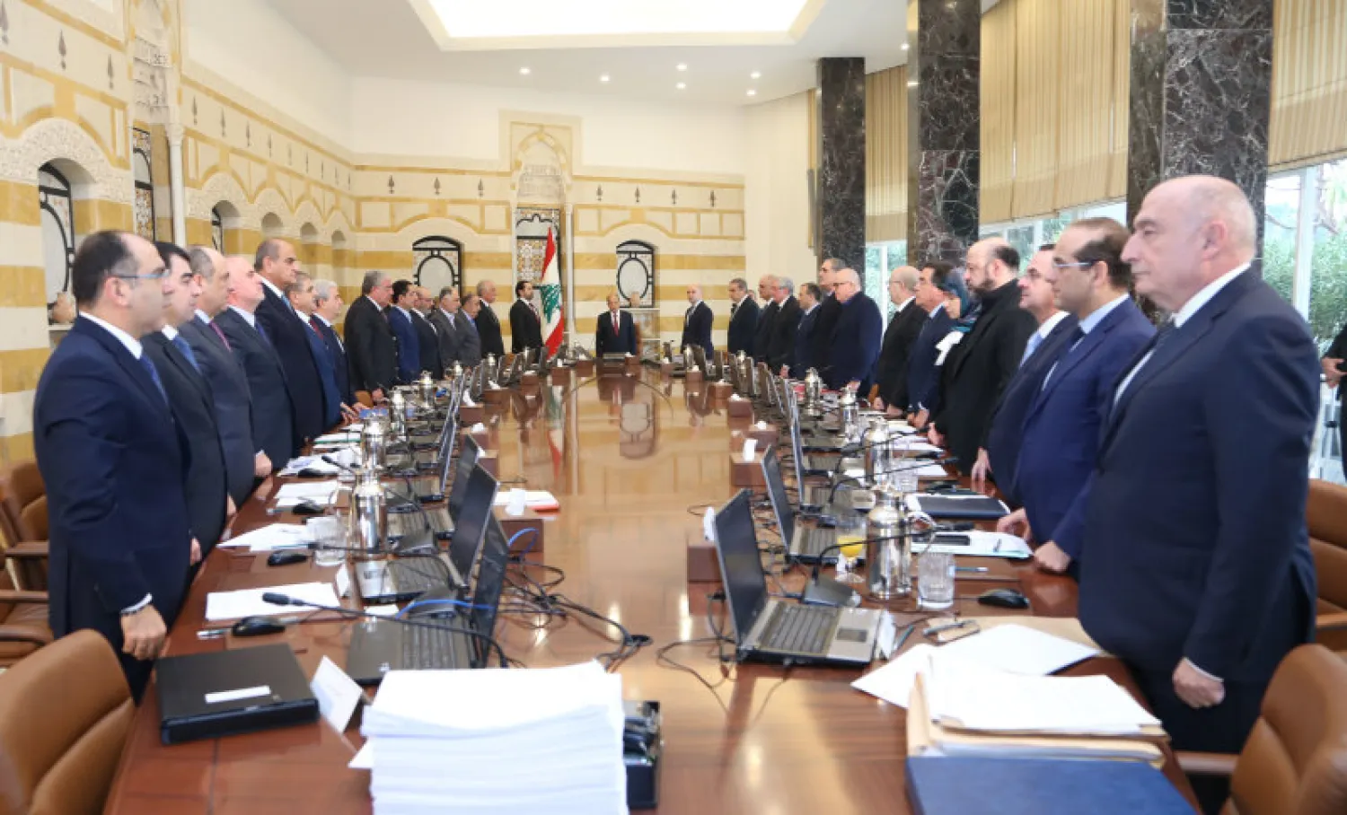 President Michel Aoun chairs the cabinet session at Baabda Palace. Dalati and Nohra photo