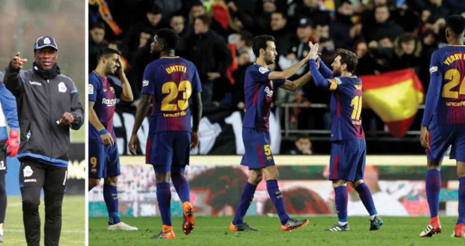 برشلونة يستأنف رحلة الدوري بعد التأهل لنهائي الكأس (إ.ب.أ)  -  الهولندي سيدورف  يستهل مهمته التدريبية مع ديبورتيفو لاكورونيا (إ.ب.أ)