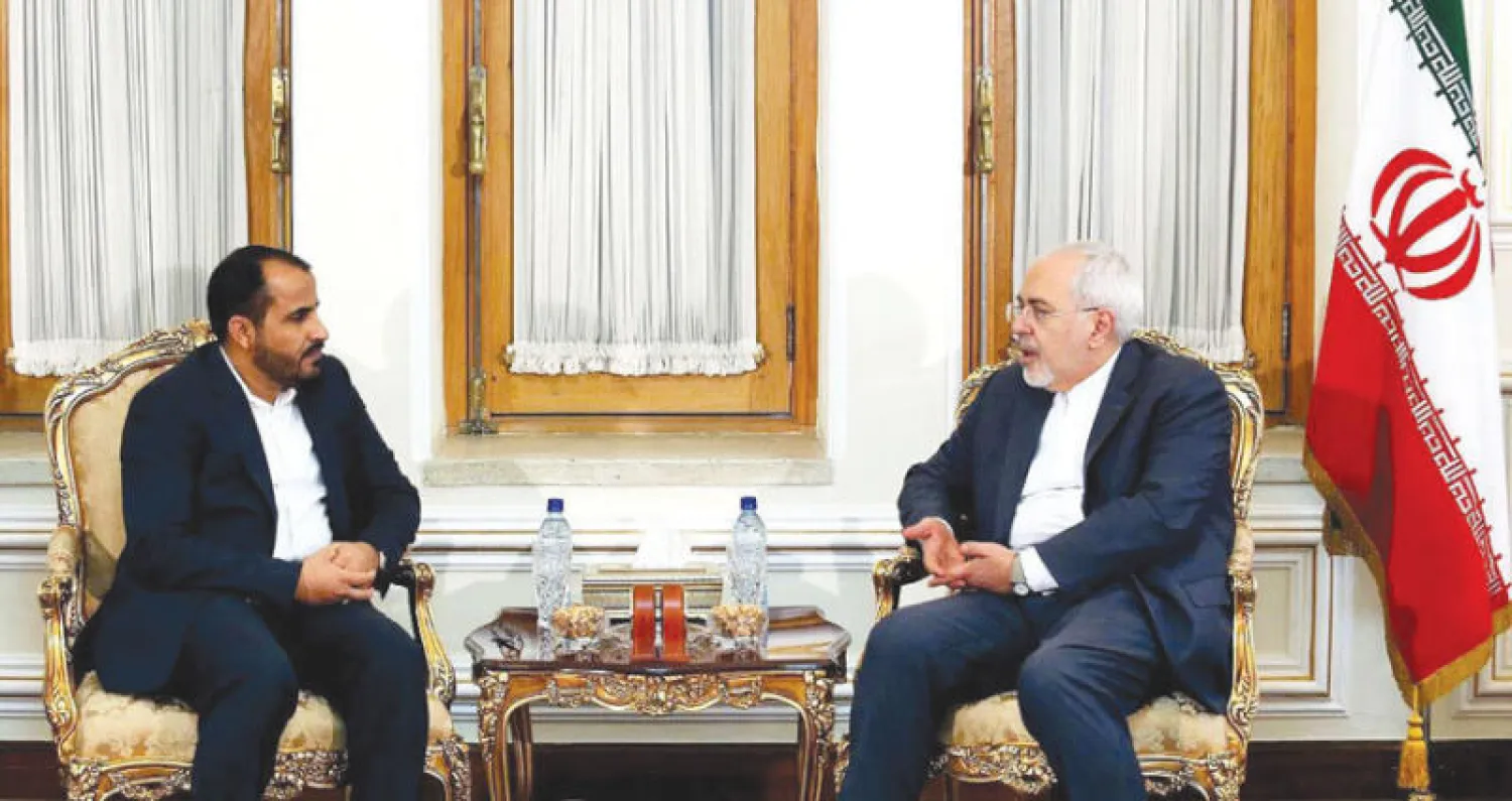 ظريف لدى لقائه عبد السلام في طهران أمس (موقع وزارة الخارجية الإيرانية الإلكتروني)