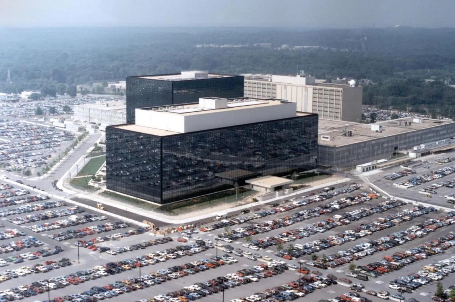 An undated aerial handout photo shows the National Security Agency (NSA) headquarters building in Fort Meade, Maryland. (Reuters)