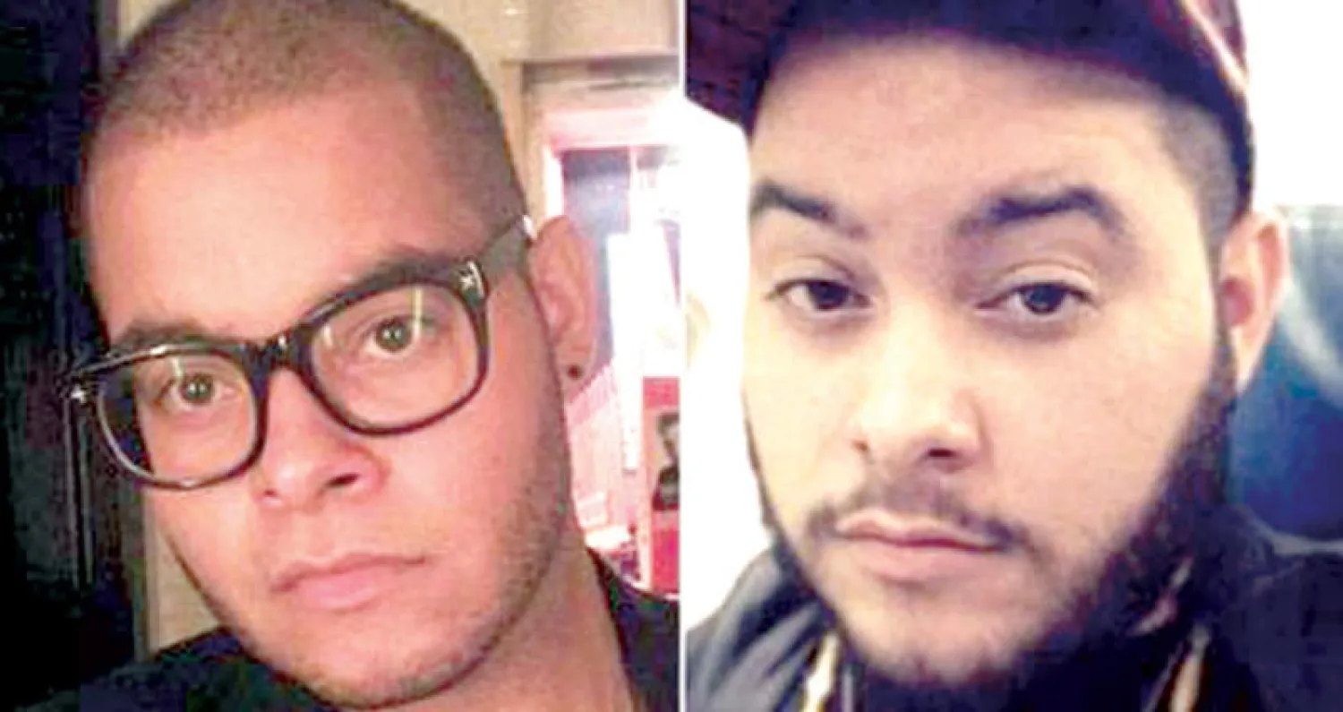 كريستيان تورو وشقيقه تايلر تورو مثلا أمام محكمة مانهاتن أول من أمس («الشرق الأوسط»)