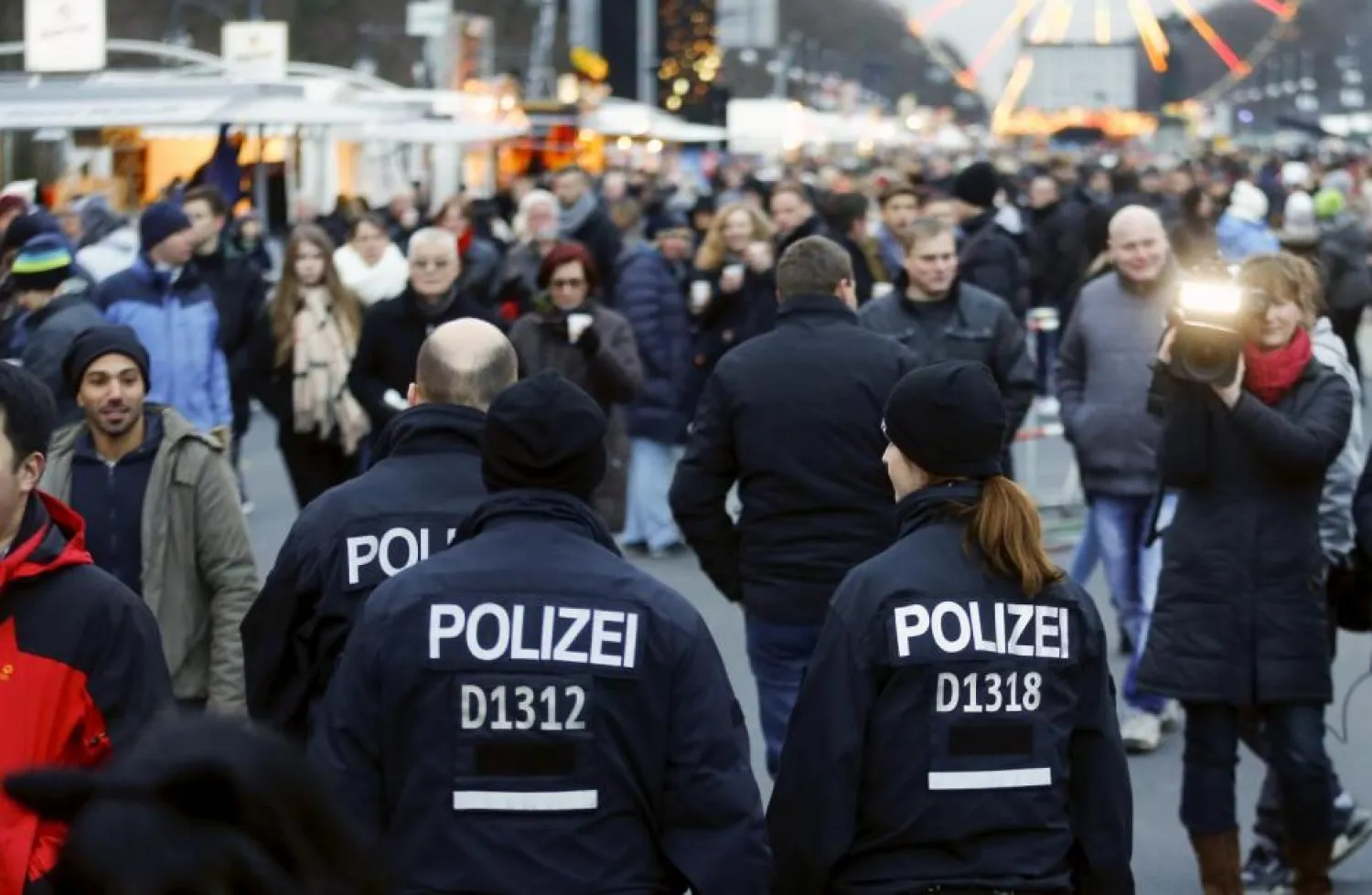 Police at the Brandenburger Tor gate in Berlin, Germany. Reuters