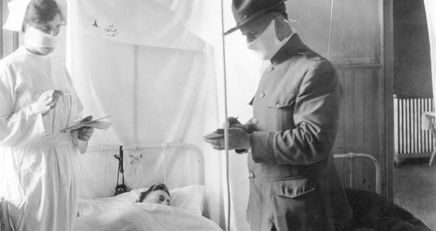 مستشفى أميركي يعالج الإنفلونزا الإسبانية