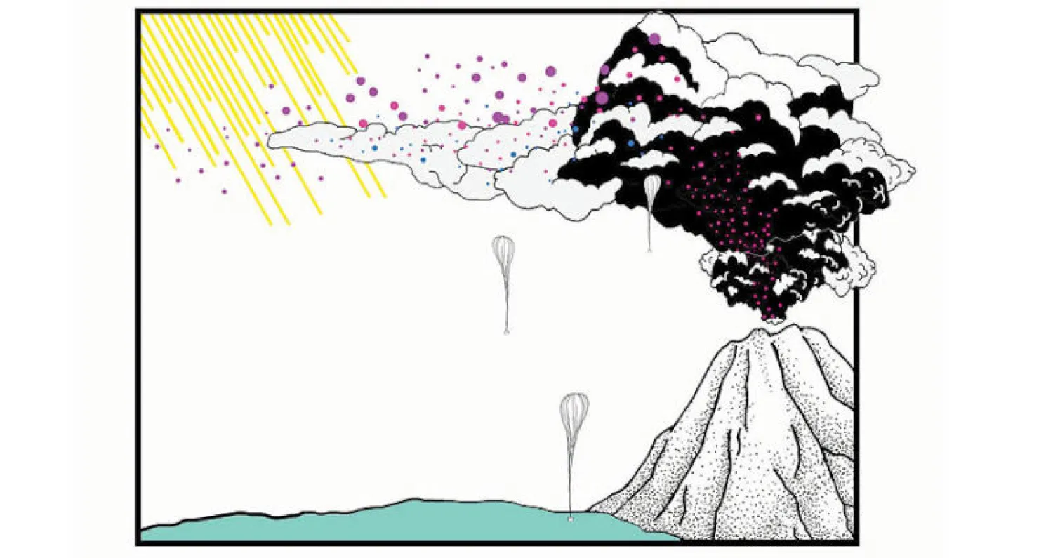 محاكاة ثوران البراكين لتبريد الأرض
