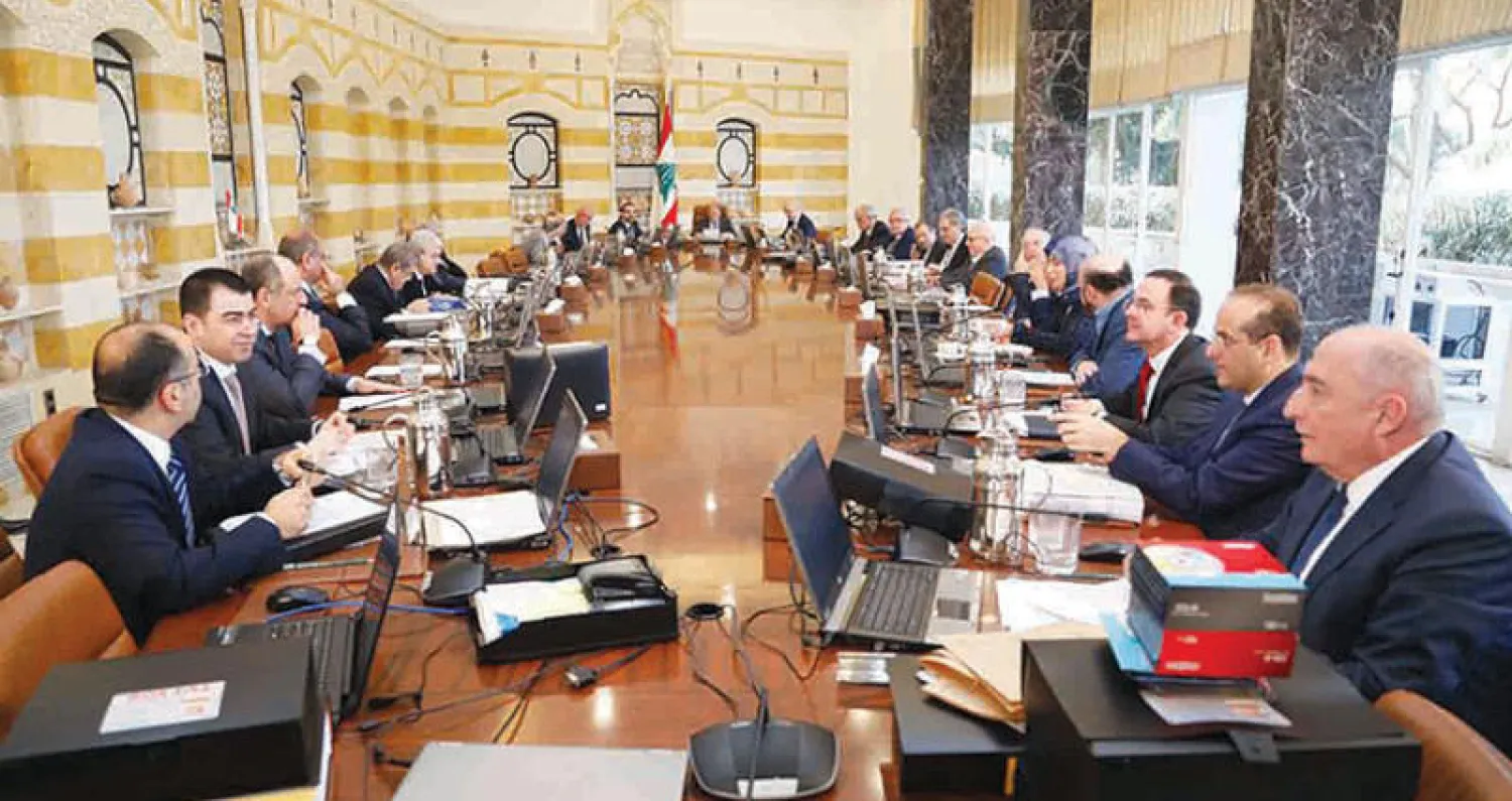 اجتماع مجلس الوزراء اللبناني أمس (الوكالة الوطنية للإعلام)
