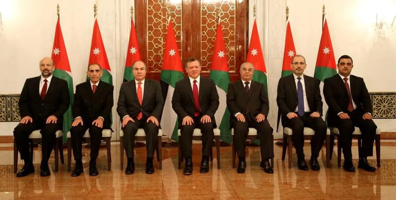  His Majesty King Abdullah with Prime Minister Hani Mulki and ministers in January 2017. (Photo courtesy of Royal Court)