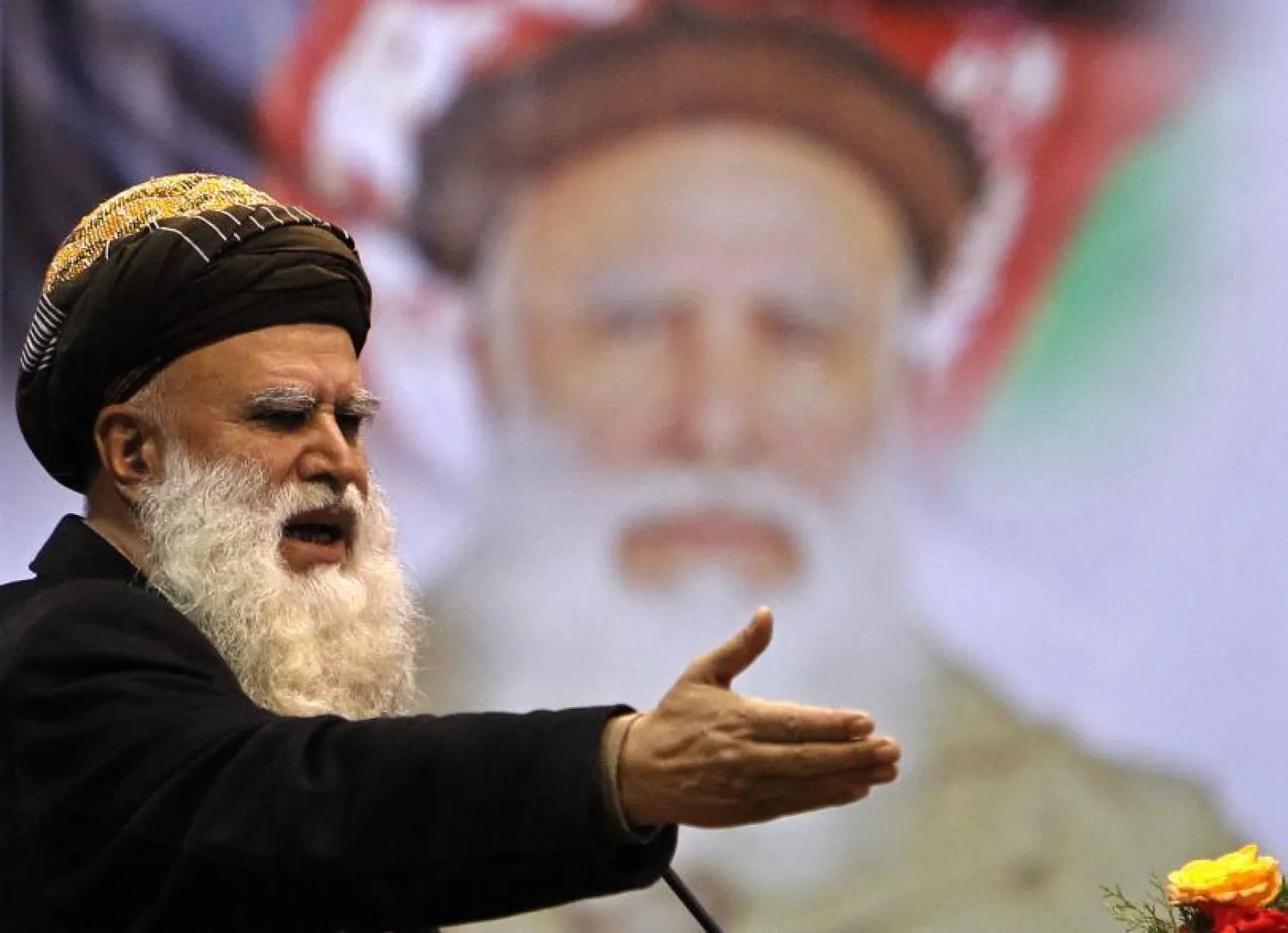 Abd Rab Al-Rasul Sayyaf, president of the Afghan Islamic Union (REUTERS/Omar Sobhani)