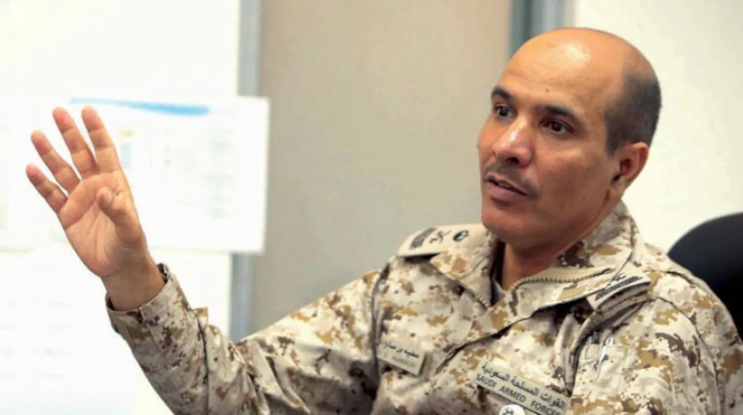 General Department for Local Manufacturing Support General Director Engineer Atiyah al-Maleki. Photo taken by Khaled al-Khamees. Asharq Al-Awsat Arabic.
