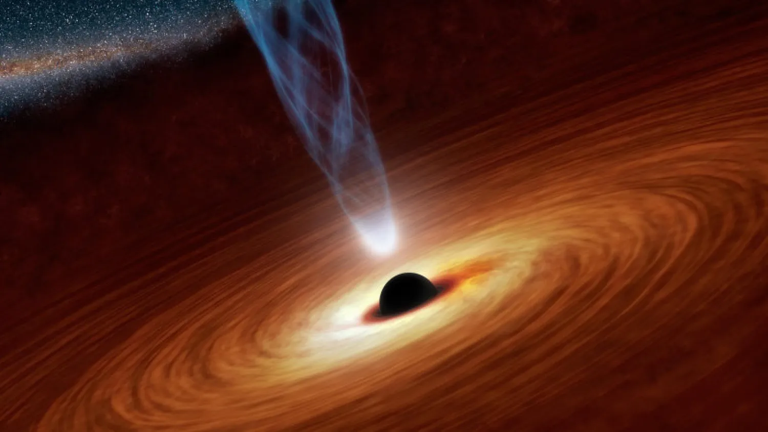 An artist's illustration shows a supermassive black hole with millions to billions times the mass of our sun at the center released by NASA on February 27, 2013. NASA/JPL-Caltech/Handout/Reuters