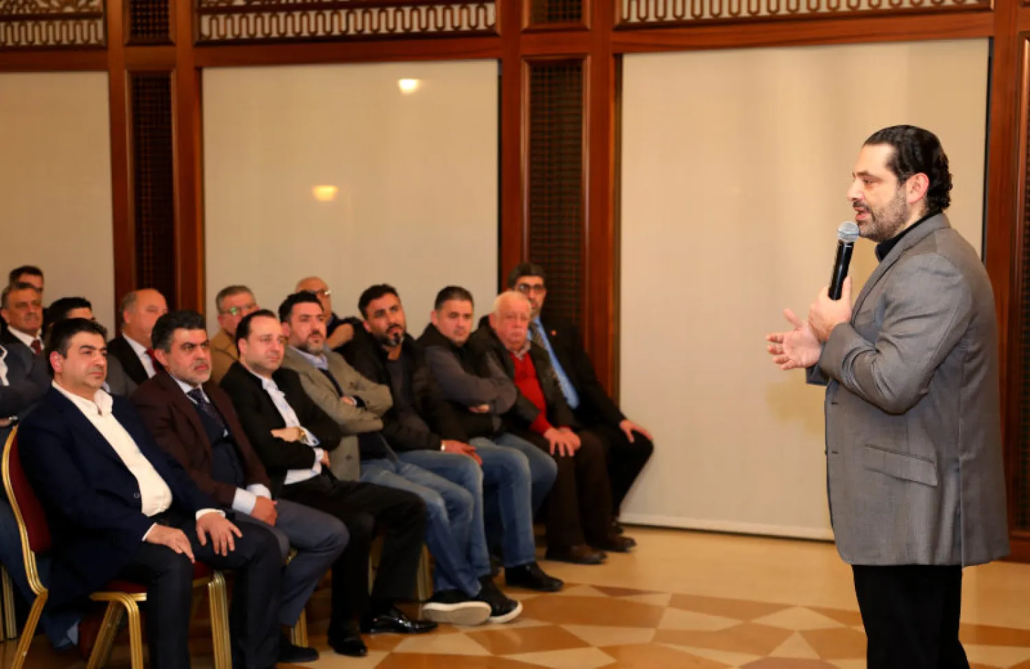 PM Saad Hariri meets the delegation of traders. Dalati and Nohra photo