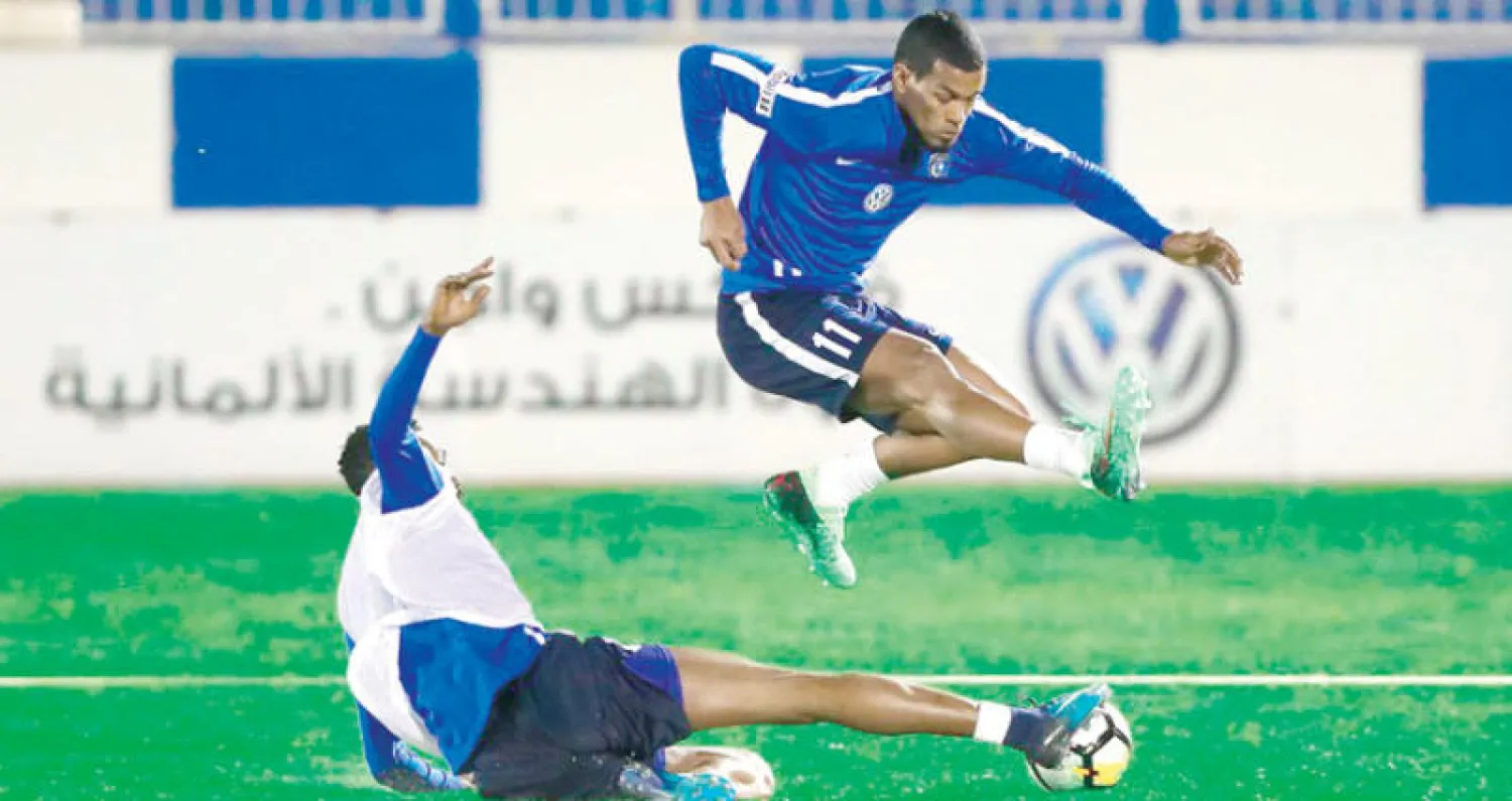 من تدريبات الهلال أمس (المركز الإعلامي بنادي الهلال)