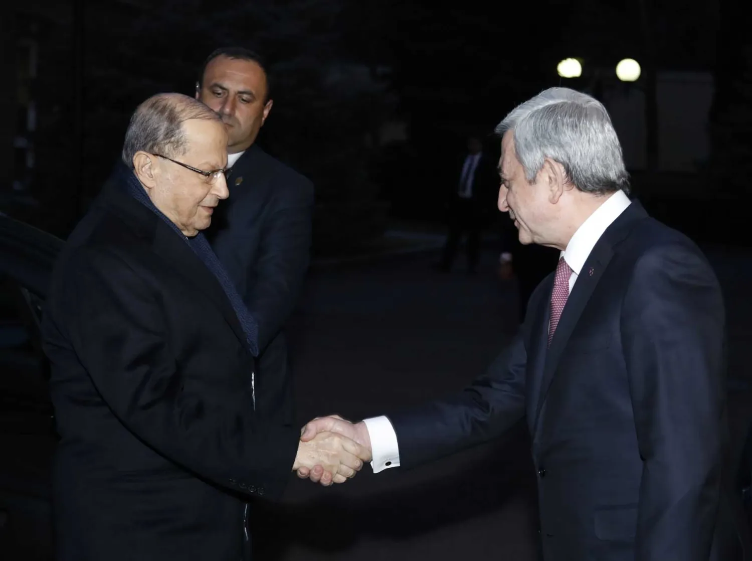 Armenian President Serzh A. Sargsyan hosts a diner in honor of Lebanese President Michel Aoun (Dalati & Nohra)