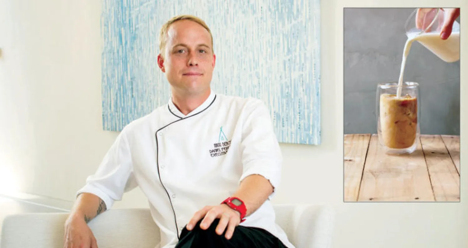 الشيف دانيال يعتمد على مزارع محلية في جميع أطباقه الصحية - من أصناف القهوة الباردة المنعشة