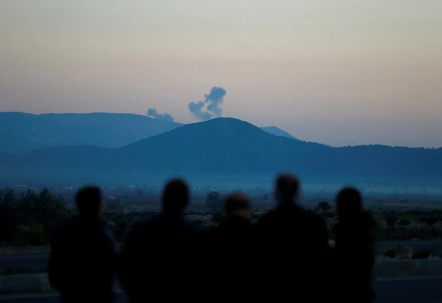 Smoke rises from the Syria's Afrin region, as it is pictured from near the Turkish town of Hassa, on the Turkish-Syrian border in Hatay province. (Reuters)