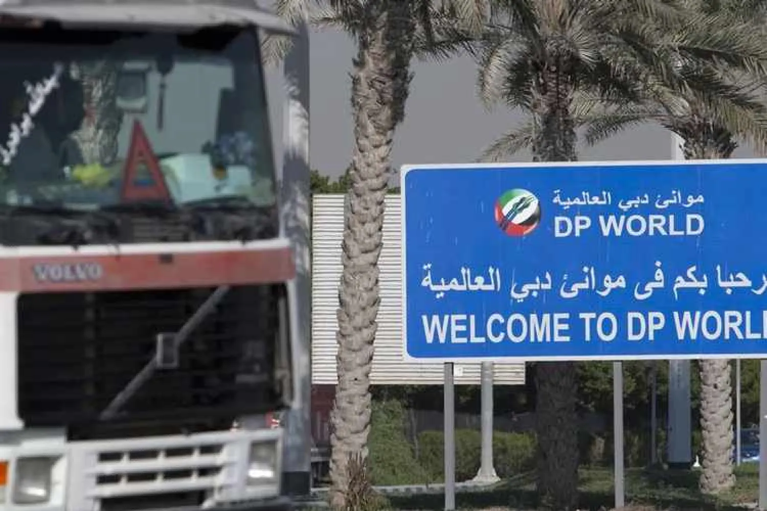 A truck leaves DP World Jebel Ali Port in Dubai. Image used for illustrative purpose. REUTERS/Steve Crisp