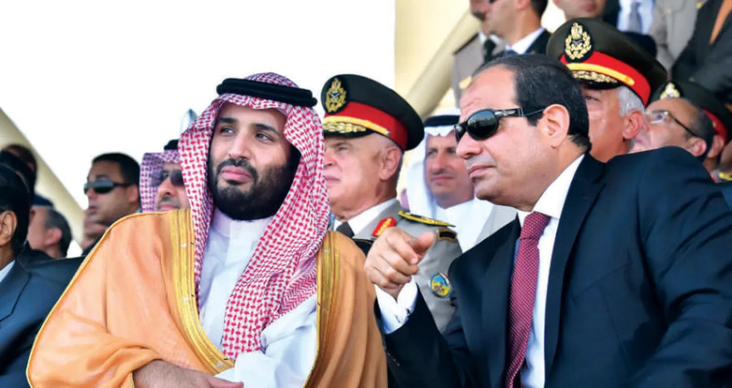 الأمير محمد بن سلمان مع الرئيس المصري عبد الفتاح السيسي خلال لقاء سابق («الشرق الأوسط»)