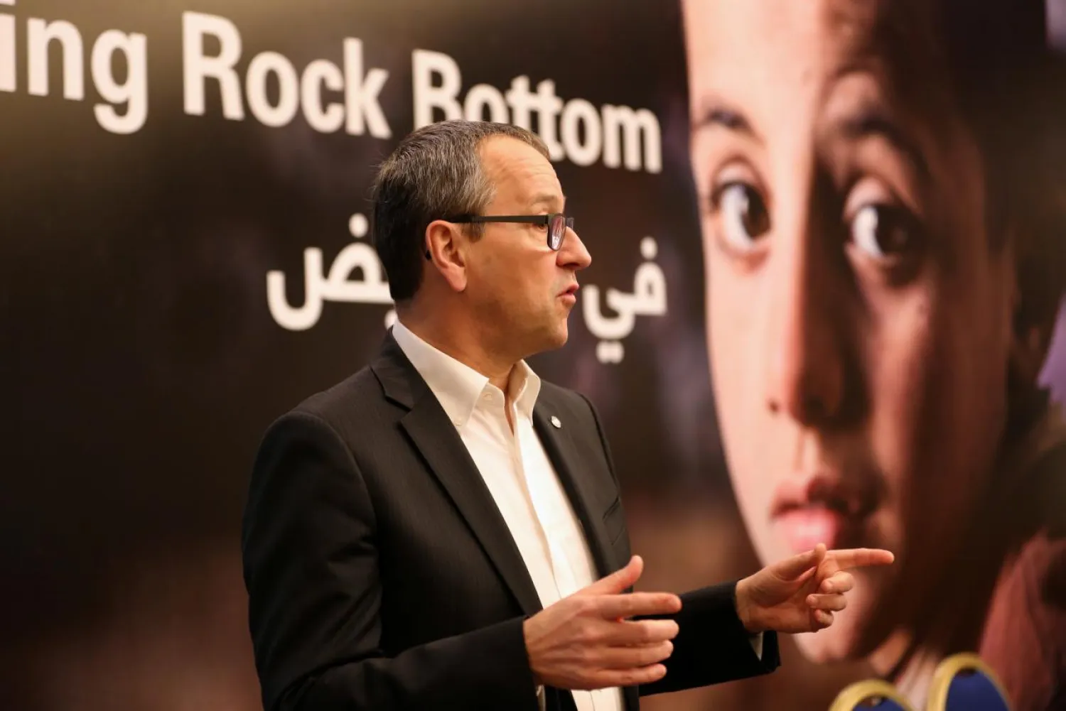 Geert Cappelaere, Unicef regional director for the Middle East and North Africa, speaks during an interview with Reuters in Beirut, Lebanon March 15, 2017. REUTERS/Jamal Saidi