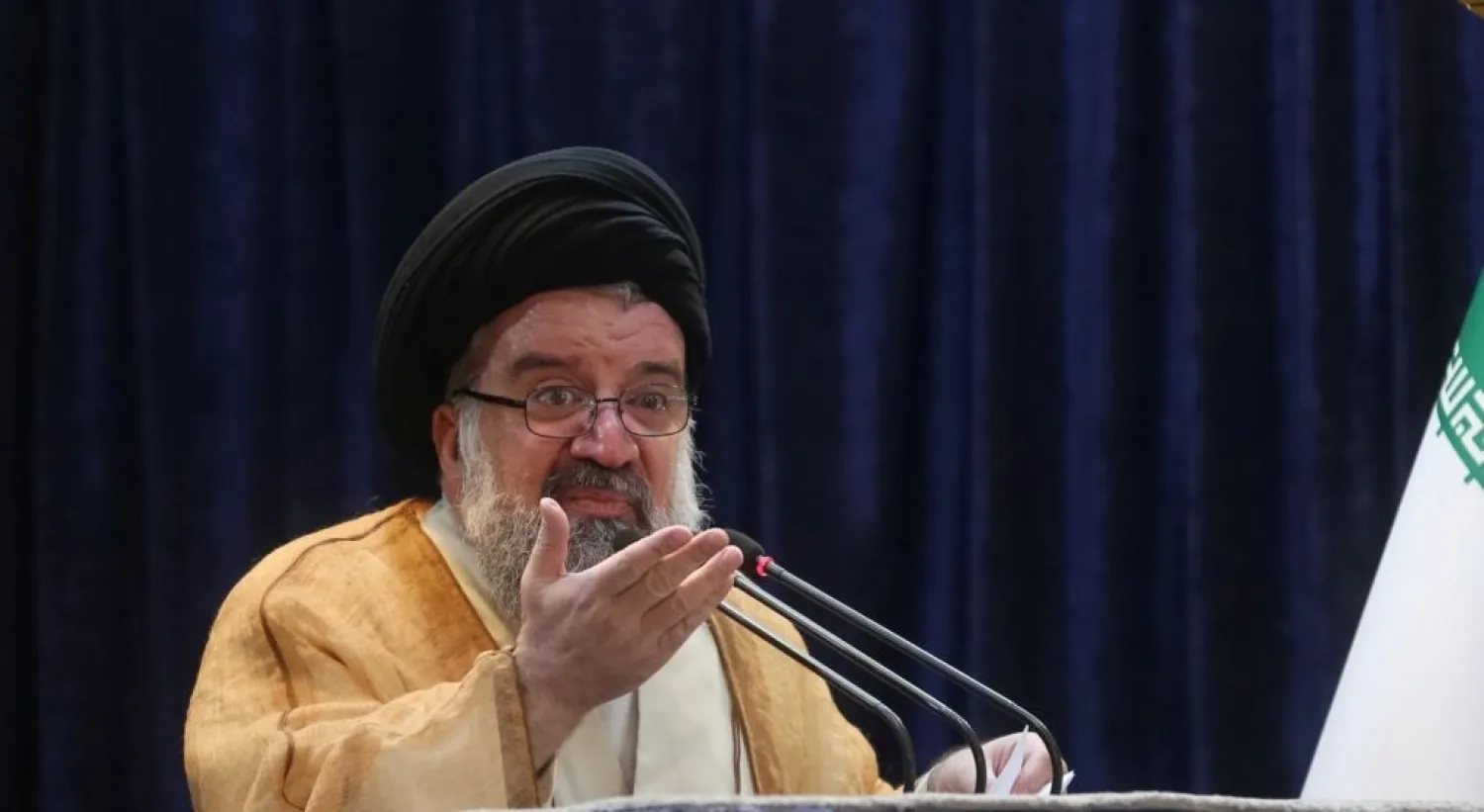 Iranian cleric Ayatollah Ahmad Khatami delivers a sermon during Friday prayers in Tehran, May 26, 2017