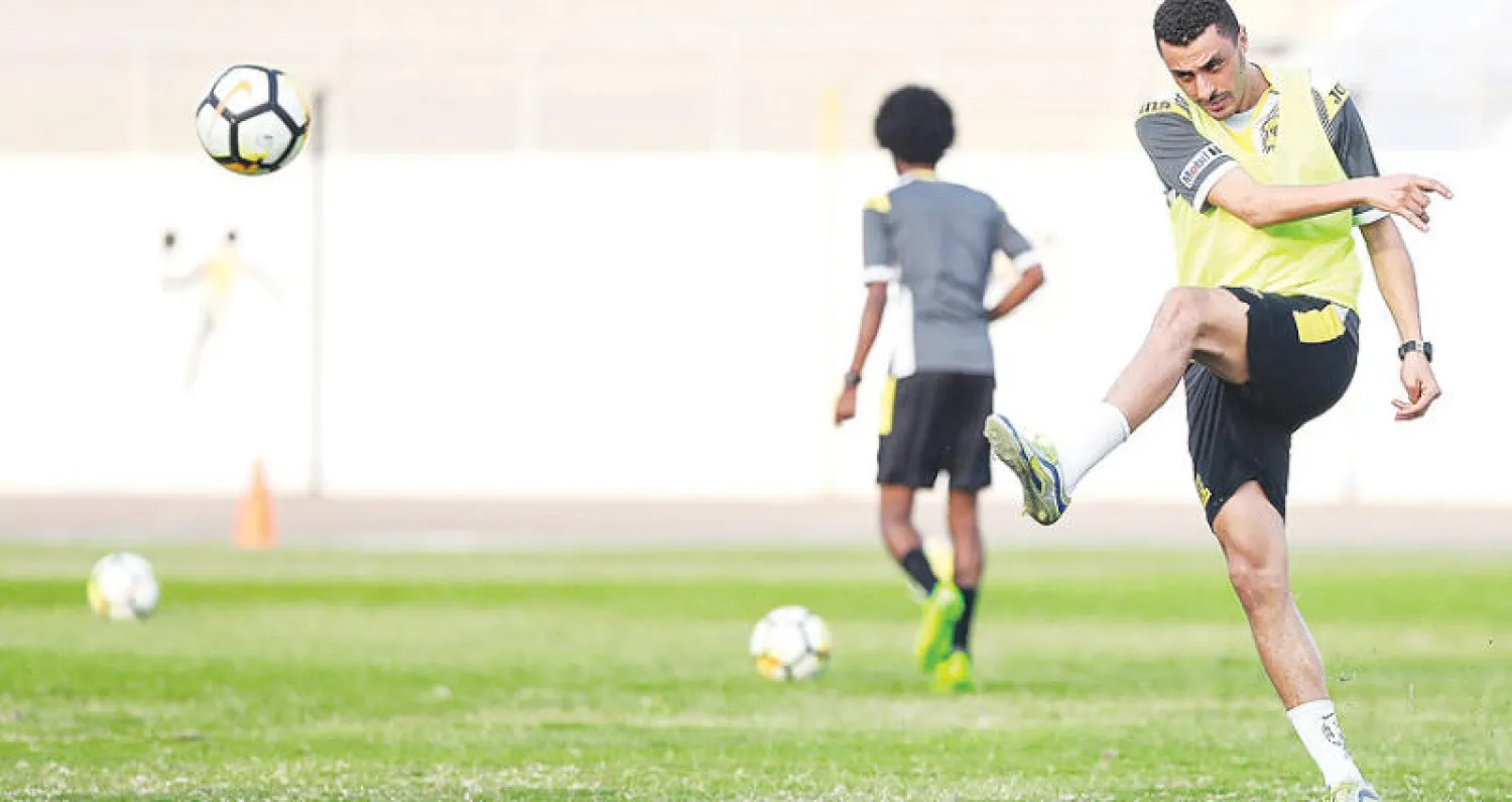 عكايشي في تدريبات الاتحاد الأخيرة  («الشرق الأوسط»)