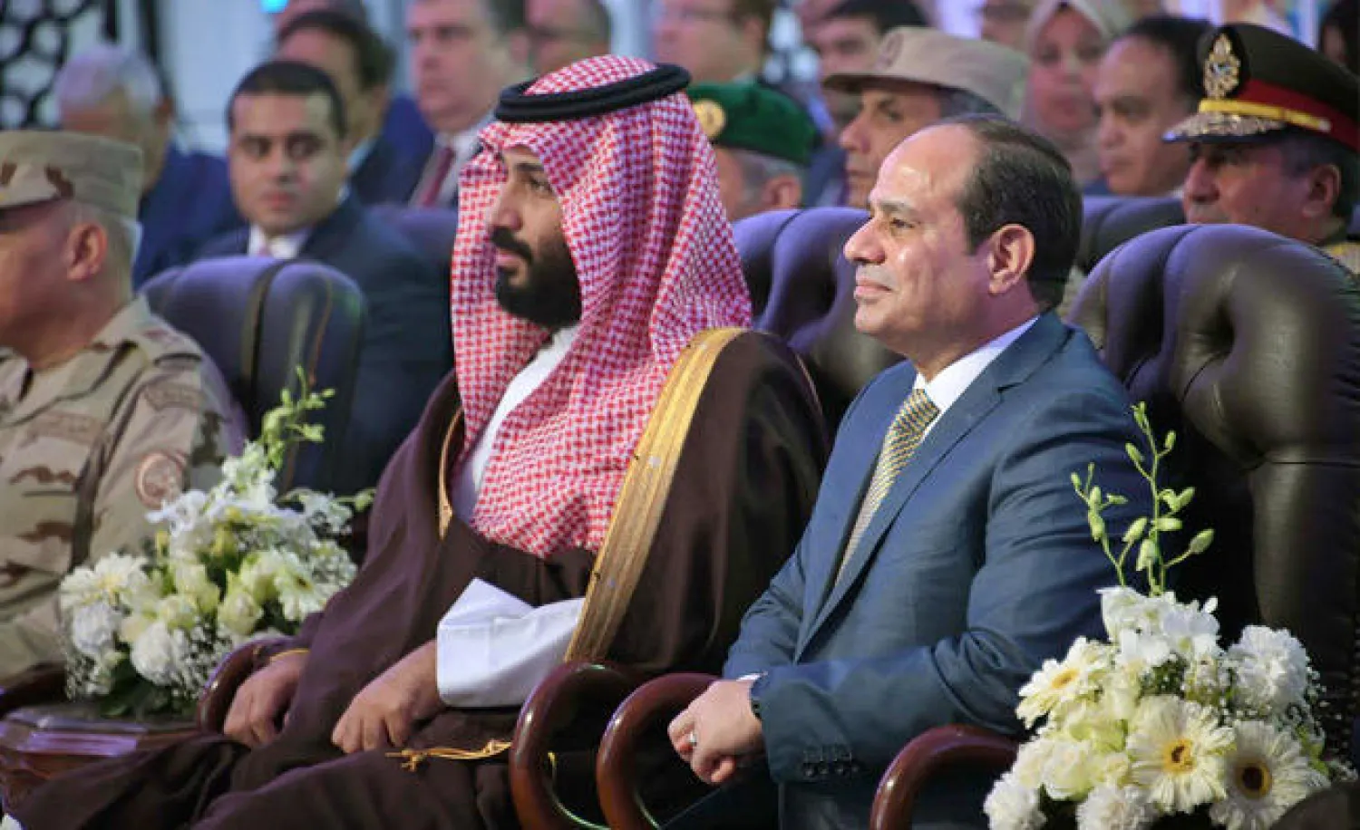 الرئيس المصري عبد الفتاح السيسي وولي العهد السعودي الأمير محمد بن سلمان (الأهرام المصرية)