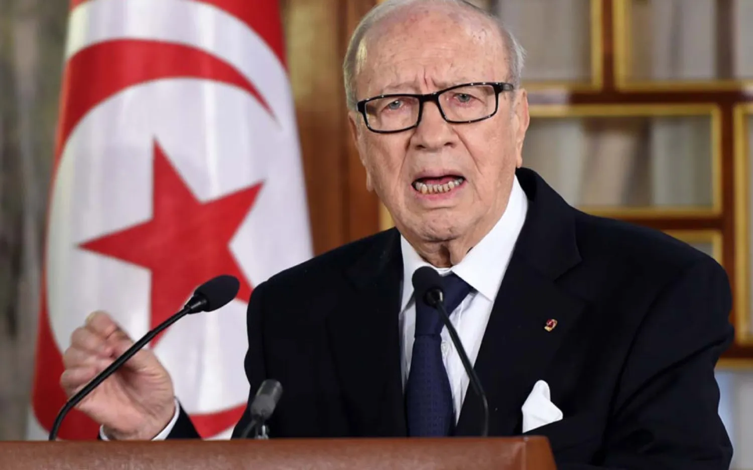 Tunisian President Beji Caid Essebsi. AFP PHOTO / FETHI BELAIDFETHI BELAID