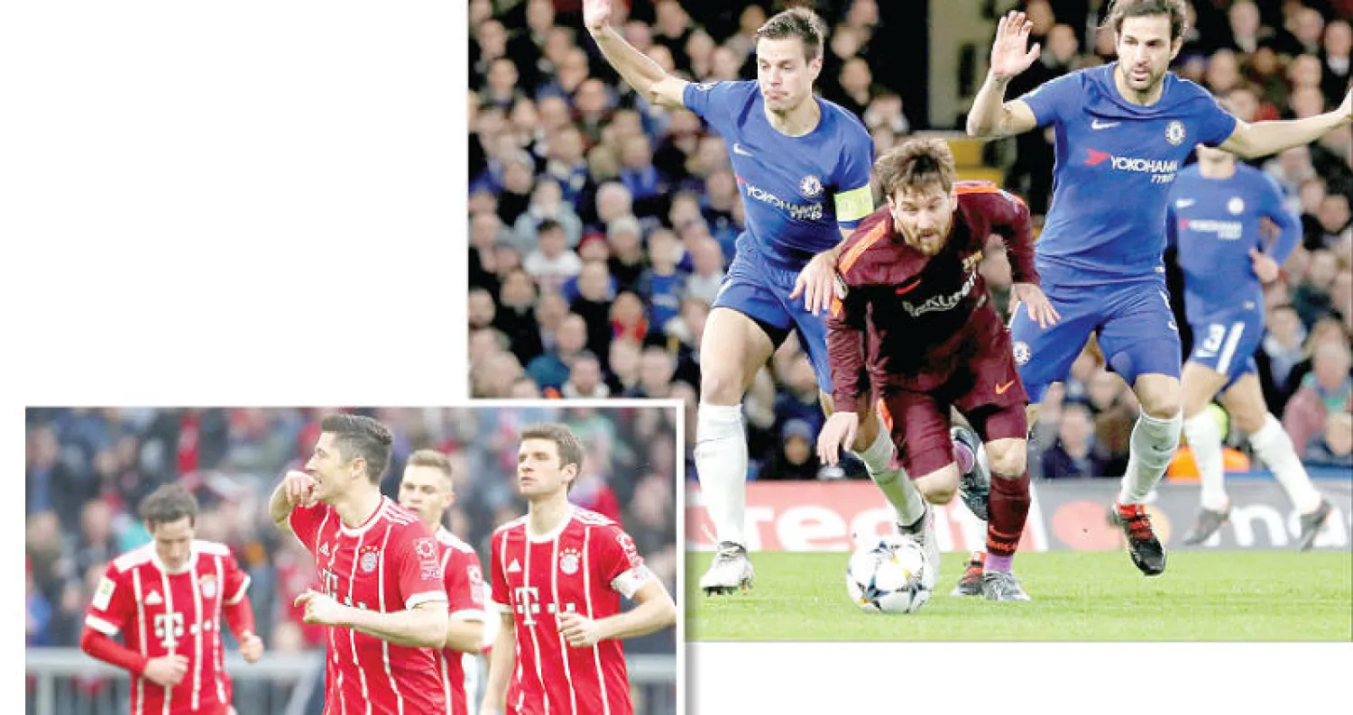 لاعبو تشيلسي مطالبون بفرض حصار صارم على ميسي اليوم (رويترز) - لاعبو بايرن ميونيخ مرشحون لتكرار فوزهم على بشكتاش (رويترز)