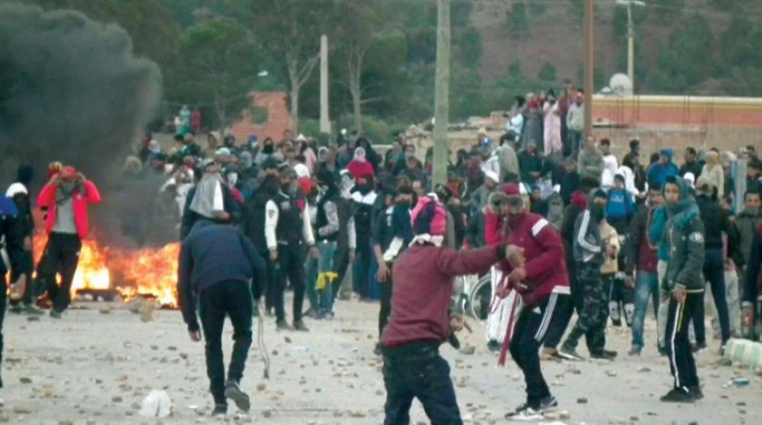 Part of the protests on Wednesday, MAP. 