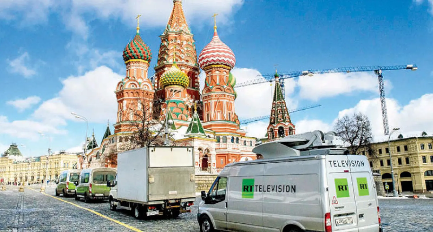 تتهم لندن «روسيا اليوم» بأنها أداة دعائية للكرملين (غيتي)
