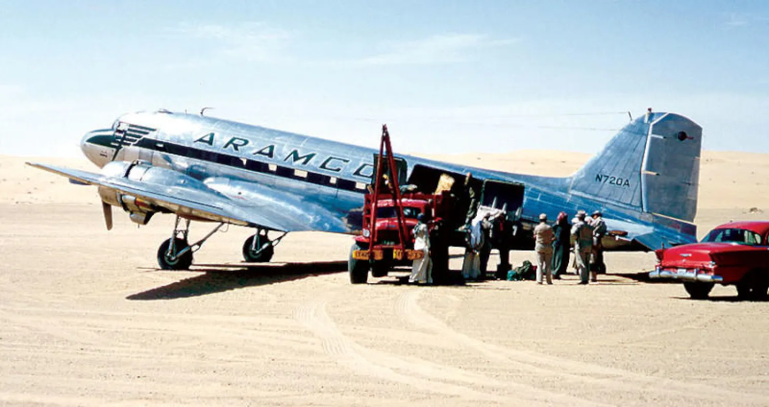 صورة أرشيفية لطائرة أرامكو  عام 1958