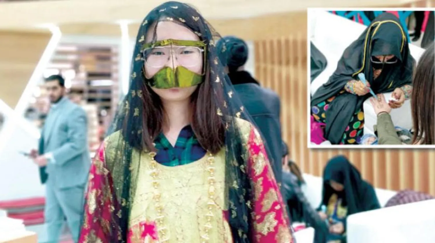 French Women Try Emirati Henna, Battoulah in Paris