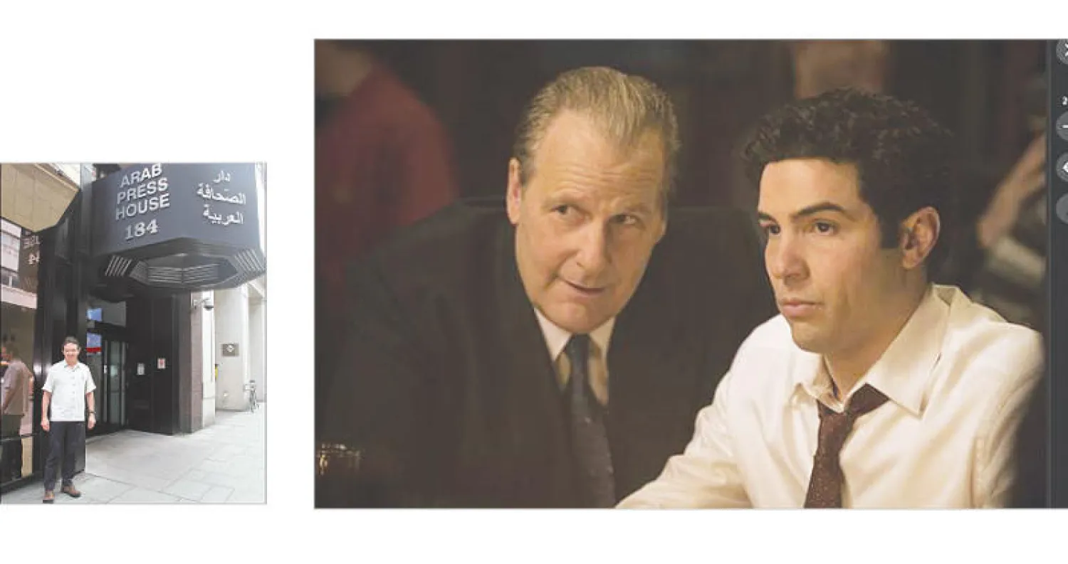 جيف دانيال لعب دور رئيس «إف بي آي» (يسار) وطاهر رحيم الذي قام بدور علي صوفان عميل المباحث الأميركية (أ.ب)