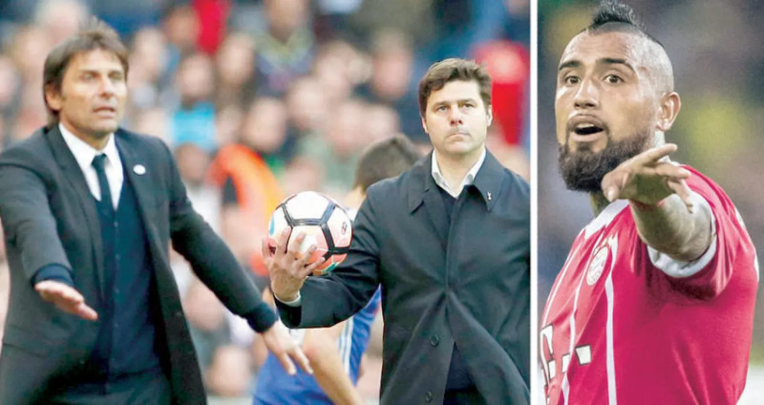 فيدال نجم بايرن ميونيخ  -  بوكيتينو وكونتي وجهاً لوجه في قمة توتنهام وتشيلسي الأحد