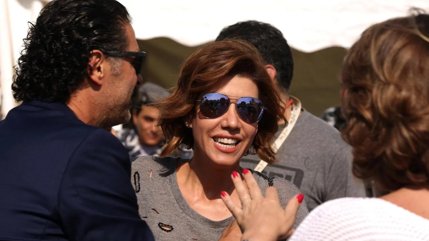 Lebanese TV host Paula Yacoubian is running as part of Sabaa, a newly formed non-sectarian political party made up of candidates drawn from civil society. Patrick Baz / AFP